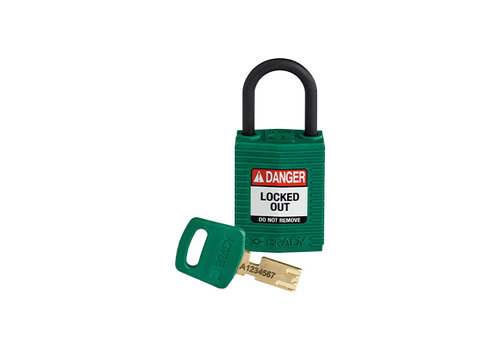 SafeKey Kompakt nylon Sicherheits-vorhängeschloss grün 150182 
