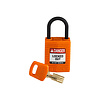 Brady SafeKey Compact nylon safety padlock orange 150185