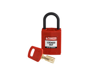 Brady SafeKey Lockout Padlock - Aluminum Body, Purple, Steel Shackle For Safety Lockout/Tagout - View #2