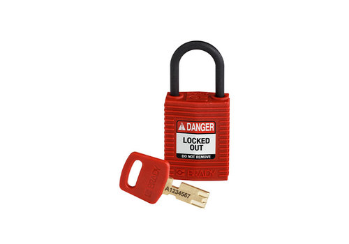 SafeKey Compact nylon safety padlock rood 150180 
