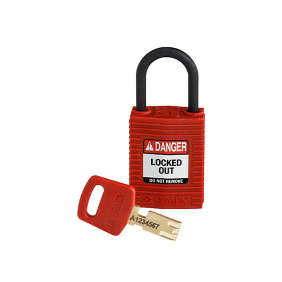 SafeKey Compact nylon veiligheidshangslot rood 150180