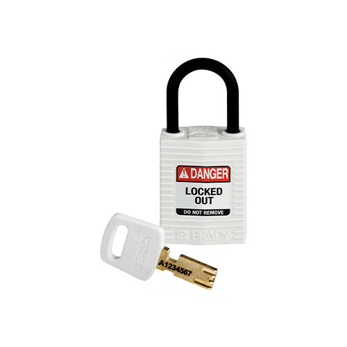 SafeKey Kompakt nylon Sicherheits-vorhängeschloss weiß 150188 