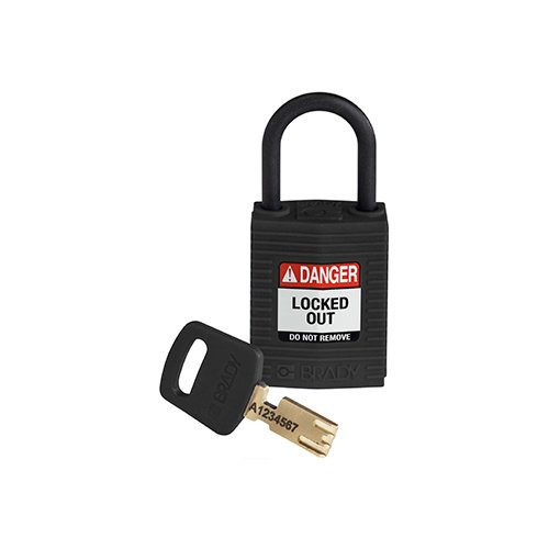 SafeKey Compact nylon safety padlock black 150184 