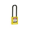 Brady Aluminum safety padlock with composite cover yellow 834477