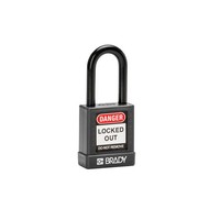 Aluminum safety padlock with composite cover black 834469