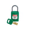 Brady SafeKey Kompakt Nylon Sicherheitsvorhängeschloss mit Aluminiumbügel grün 152157