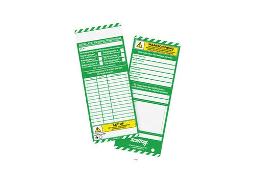 Scafftag scaffolding tags 831418 