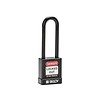 Aluminum safety padlock with composite cover black 834475