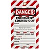 Brady Two-part perforated tags ''EQUIPMENT LOCKED OUT'' 105370