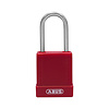 Aluminium safety padlock with red cover 76IB/40 red