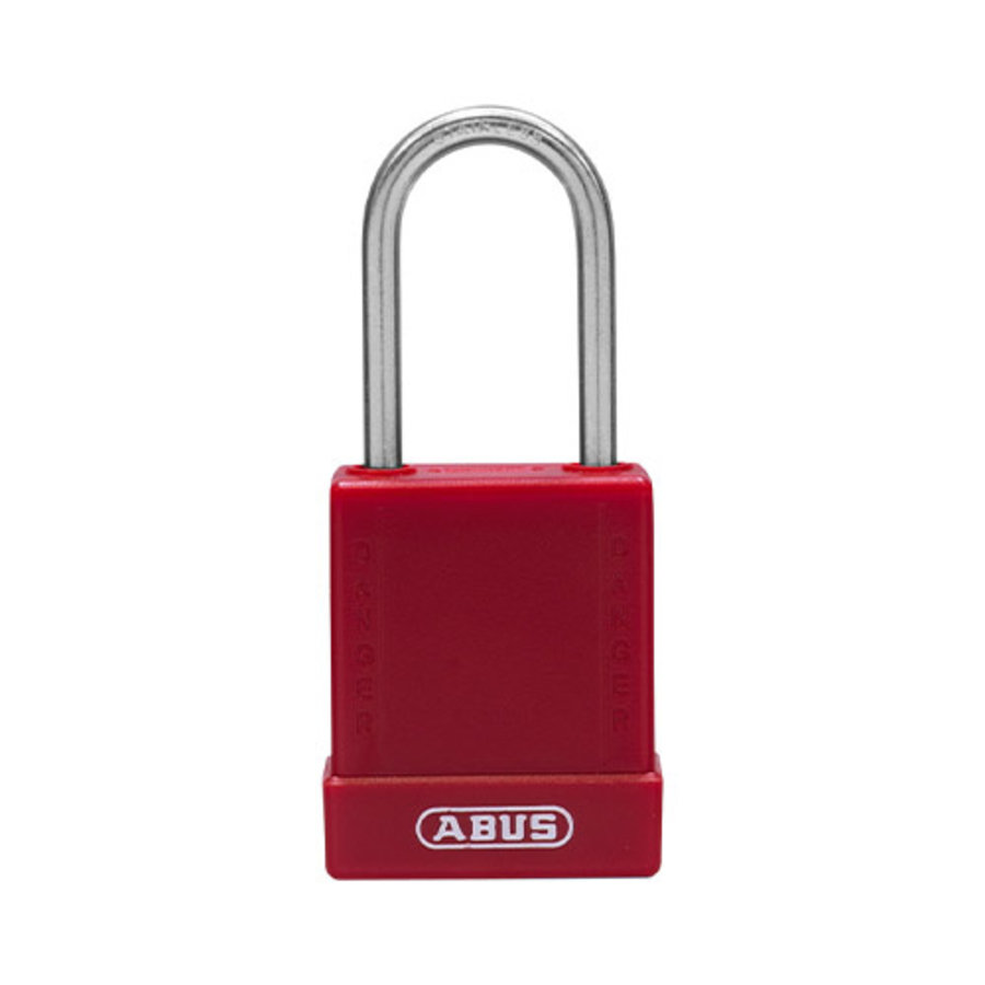 Aluminium safety padlock with red cover 84794
