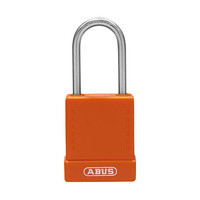 Aluminium safety padlock with orange cover 84798