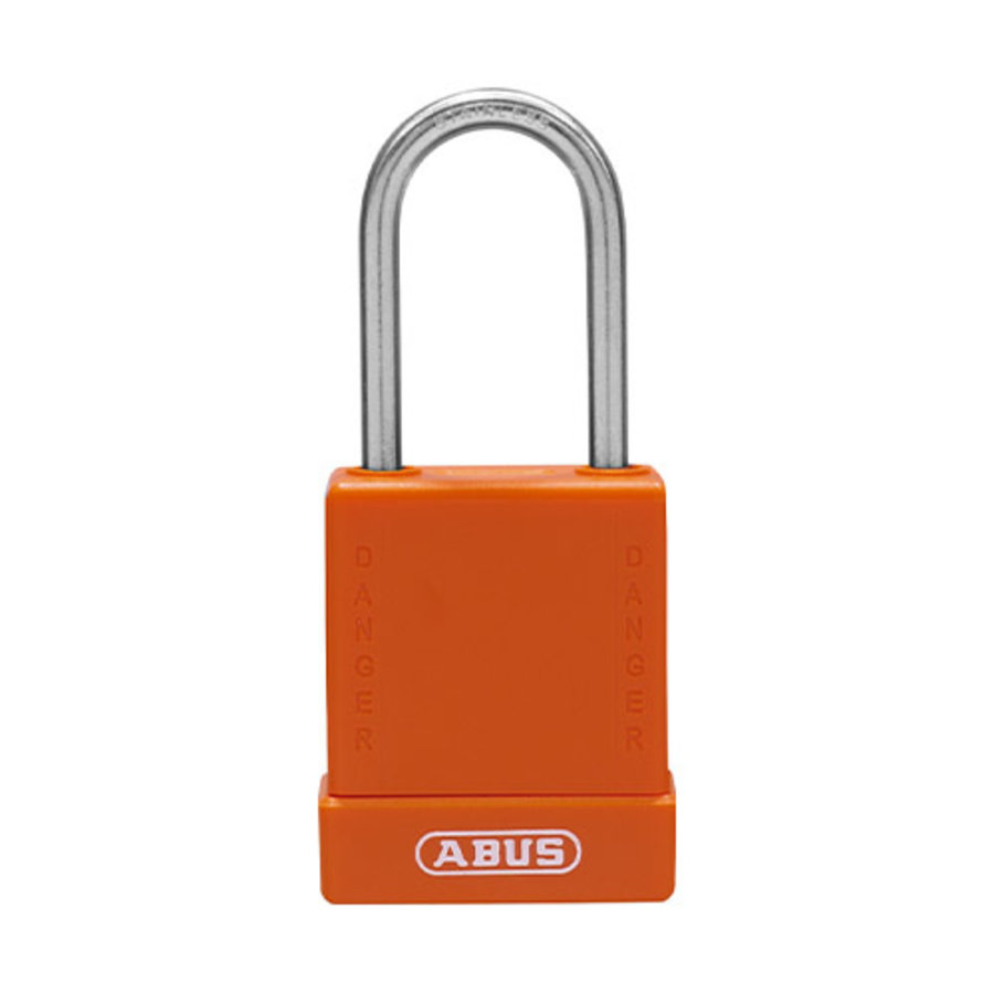 Aluminium safety padlock with orange cover 84798