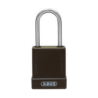 Aluminium safety padlock with brown cover 84803