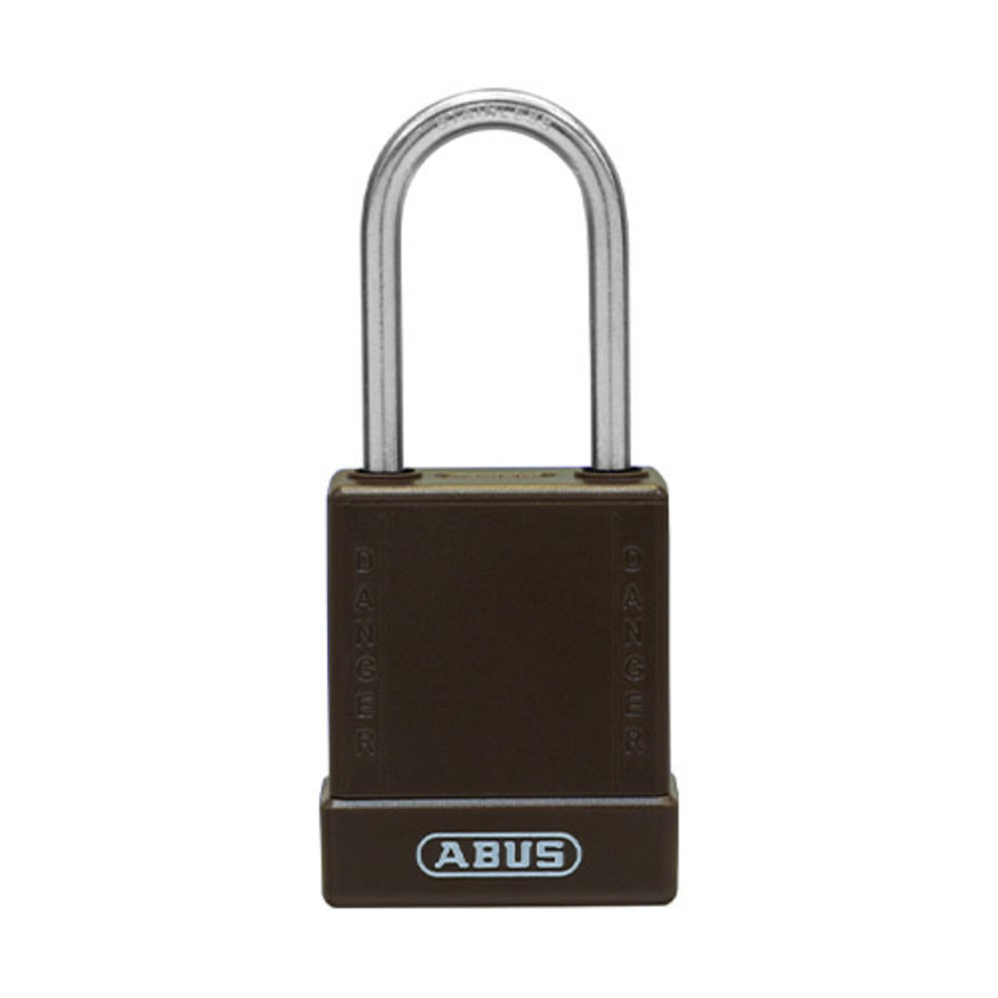 Aluminium safety padlock with brown cover 84803