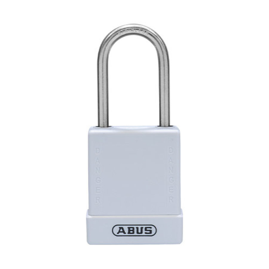 Aluminium safety padlock with white cover 84803