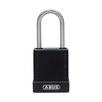 Aluminium safety padlock with black cover 84801