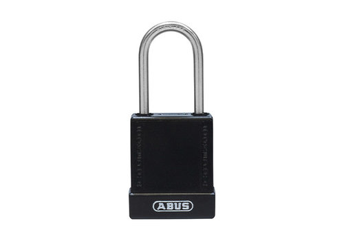 Aluminium safety padlock with black cover 76IB/40 black 