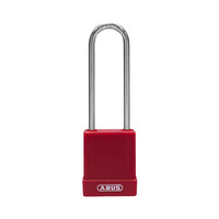 Aluminium safety padlock with red cover 84851