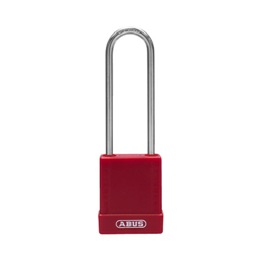 Aluminium safety padlock with red cover 84851