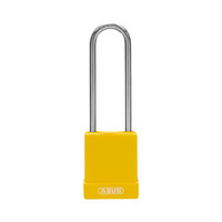Aluminium safety padlock with yellow cover 84852