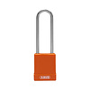 Abus Aluminium safety padlock with orange cover 84855