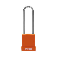 Aluminium safety padlock with orange cover 84855