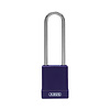 Abus Aluminium safety padlock with purple cover 84856