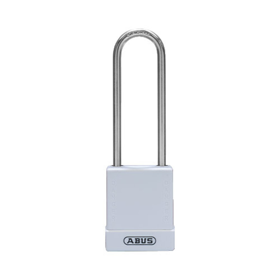 Aluminium safety padlock with white cover 84857