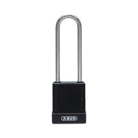 Aluminium safety padlock with black cover 84858