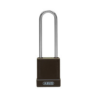 Aluminium safety padlock with brown cover 84860