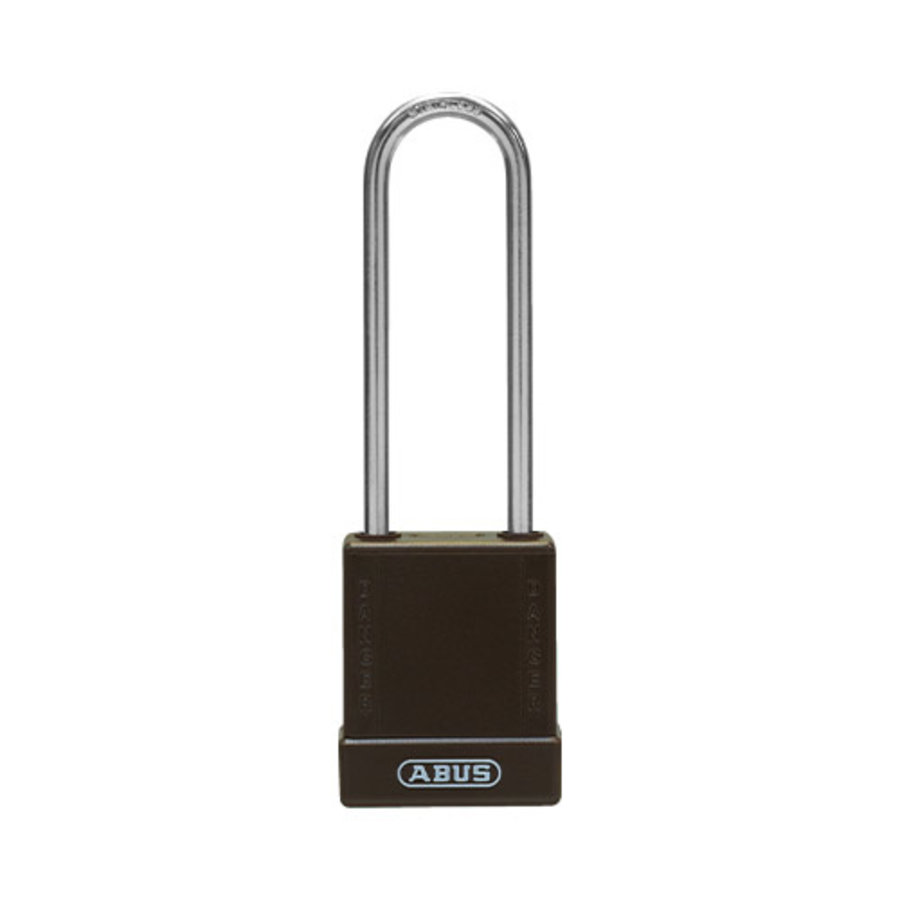 Aluminium safety padlock with brown cover 84860