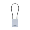 Abus Aluminium safety padlock with cable and white cover 84870