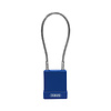 Abus Aluminium safety padlock with cable and blue cover 84880 Abus Aluminium safety padlock with cable and blue cover 84880