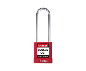 Abus aluminum safety padlock with red cover 74BS/40HB75 - lockout