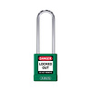 Abus Aluminum safety padlock with green cover 85582