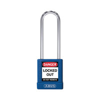 Aluminum safety padlock with blue cover 82561