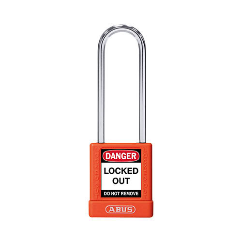 Aluminum safety padlock with orange cover 74BS/40HB75 