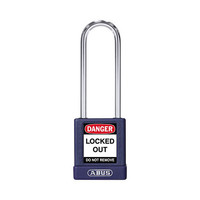 Aluminum safety padlock with purple cover 85584