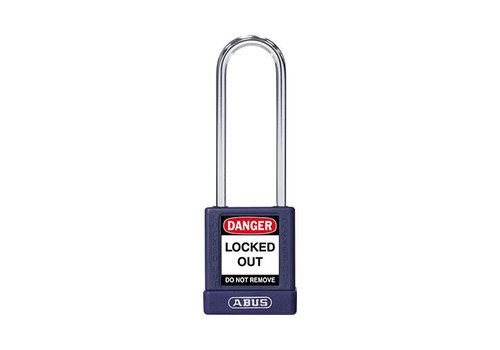 Aluminum safety padlock with purple cover 74BS/40HB75 