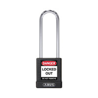 Aluminum safety padlock with black cover 85586