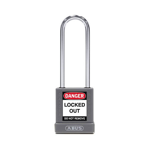 Aluminum safety padlock with grey cover 74BS/40HB75 