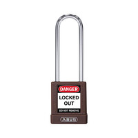 Aluminum safety padlock with brown cover 85599