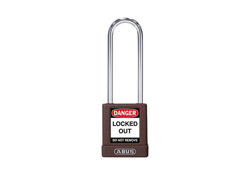 Aluminum safety padlock with brown cover 74BS/40HB75 
