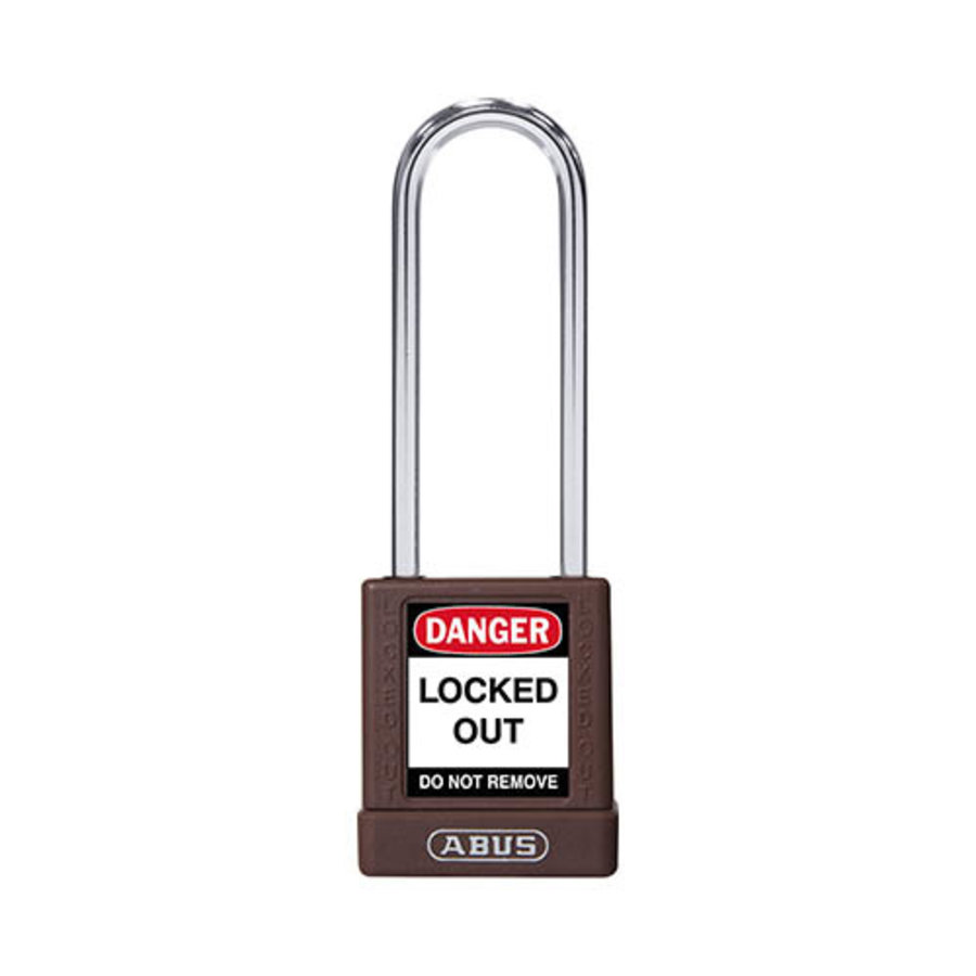 Aluminum safety padlock with brown cover 85599