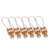 Brady Nylon safety padlock orange with cable 195983 - 6 pack