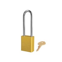 Anodized aluminium safety padlock yellow S1107YLW