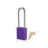 Anodized aluminium safety padlock purple S1107PRP