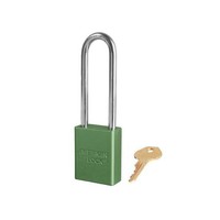 Anodized aluminium safety padlock green S1107GRN