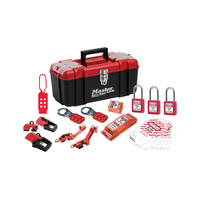 Filled lock-out toolbox for electrical lock-outs 1457E410KABAS